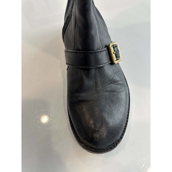 Marc by Marc Jacobs -Tall Flat Black Boots Genuine Leather Sz 37.5 US 7 - Picture 10 of 13